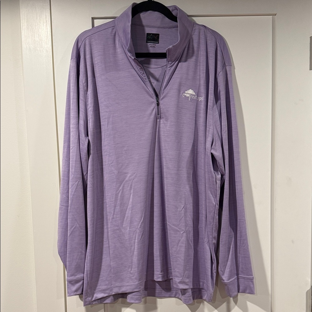 Greg Norman Collection Lavender Zip-Up Sweater XXL